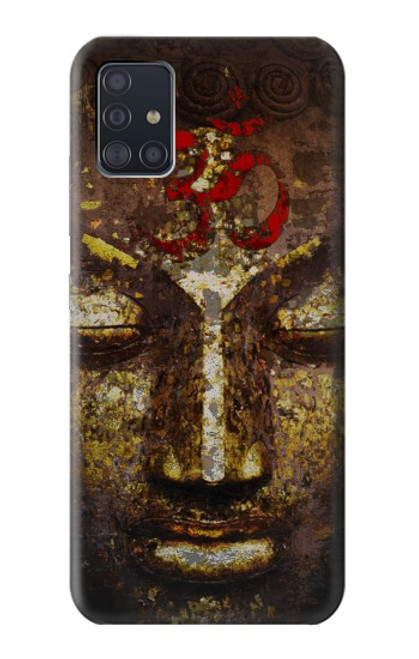 W3874 Symbole Ohm du visage de Bouddha Etui Coque Housse et Flip Housse Cuir pour Samsung Galaxy A51 5G