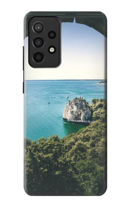 W3865 Europe Plage Duino Italie Etui Coque Housse et Flip Housse Cuir pour Samsung Galaxy A52, Galaxy A52 5G