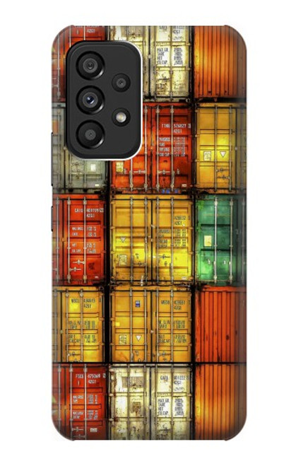 W3861 Bloc de conteneur coloré Etui Coque Housse et Flip Housse Cuir pour Samsung Galaxy A53 5G