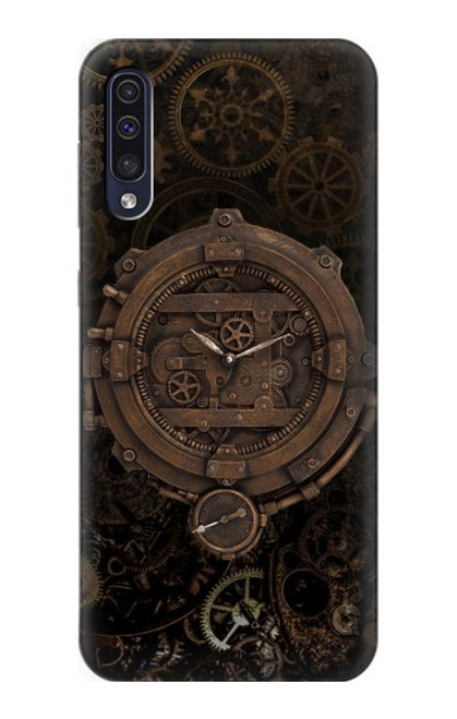 W3902 Horloge Steampunk Etui Coque Housse et Flip Housse Cuir pour Samsung Galaxy A70