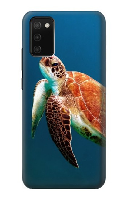 W3899 Tortue de mer Etui Coque Housse et Flip Housse Cuir pour Samsung Galaxy A02s, Galaxy M02s  (NOT FIT with Galaxy A02s Verizon SM-A025V)