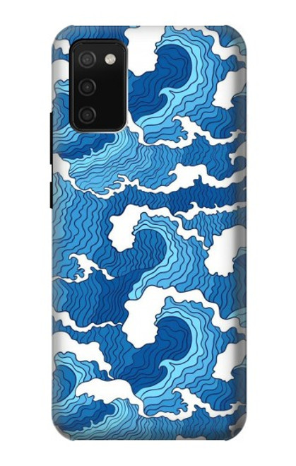 W3901 Vagues esthétiques de l'océan de tempête Etui Coque Housse et Flip Housse Cuir pour Samsung Galaxy A02s, Galaxy M02s  (NOT FIT with Galaxy A02s Verizon SM-A025V)