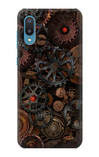 W3884 Engrenages Mécaniques Steampunk Etui Coque Housse et Flip Housse Cuir pour Samsung Galaxy A04, Galaxy A02, M02