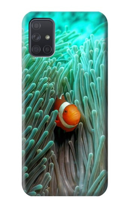 W3893 Poisson-clown Ocellaris Etui Coque Housse et Flip Housse Cuir pour Samsung Galaxy A71