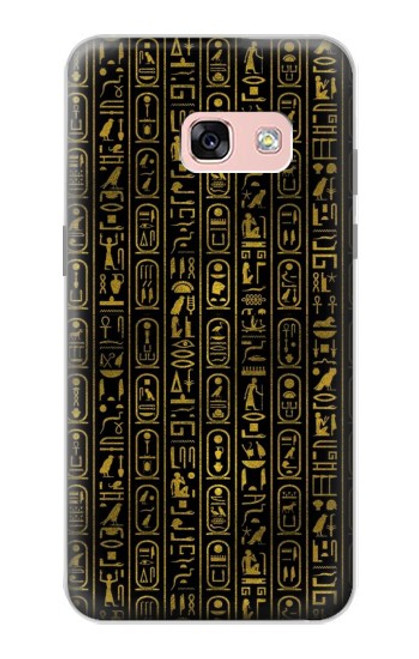 W3869 Hiéroglyphe égyptien antique Etui Coque Housse et Flip Housse Cuir pour Samsung Galaxy A3 (2017)