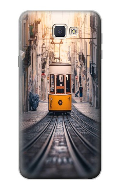 W3867 Tramways à Lisbonne Etui Coque Housse et Flip Housse Cuir pour Samsung Galaxy J7 Prime (SM-G610F)