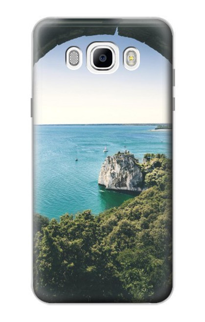 W3865 Europe Plage Duino Italie Etui Coque Housse et Flip Housse Cuir pour Samsung Galaxy J7 (2016)