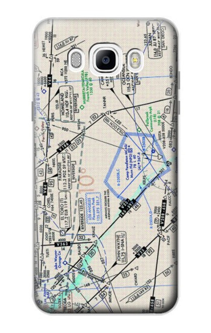 W3882 Carte de vol en route Etui Coque Housse et Flip Housse Cuir pour Samsung Galaxy J7 (2016)