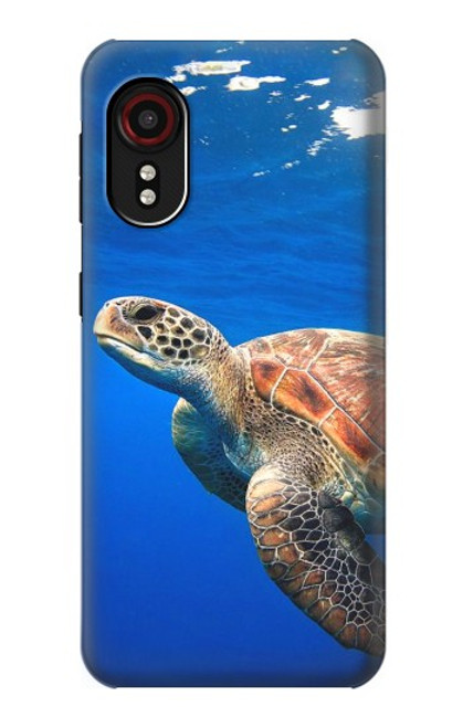 W3898 Tortue de mer Etui Coque Housse et Flip Housse Cuir pour Samsung Galaxy Xcover 5