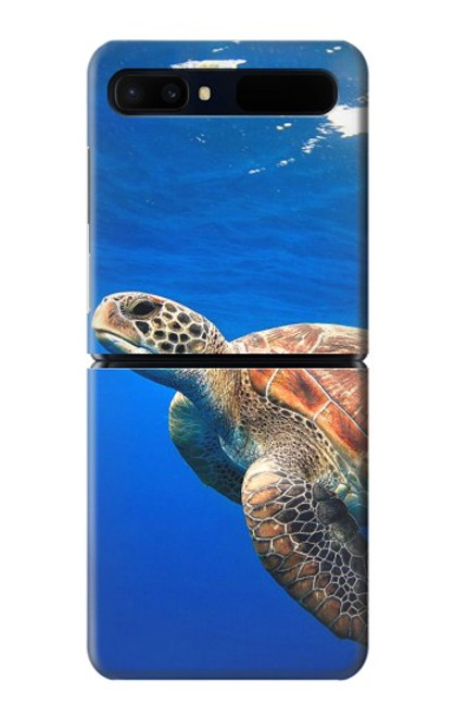 W3898 Tortue de mer Etui Coque Housse et Flip Housse pour Samsung Galaxy Z Flip 5G