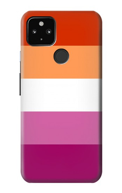 W3887 Drapeau de la fierté lesbienne Etui Coque Housse et Flip Housse Cuir pour Google Pixel 4a 5G