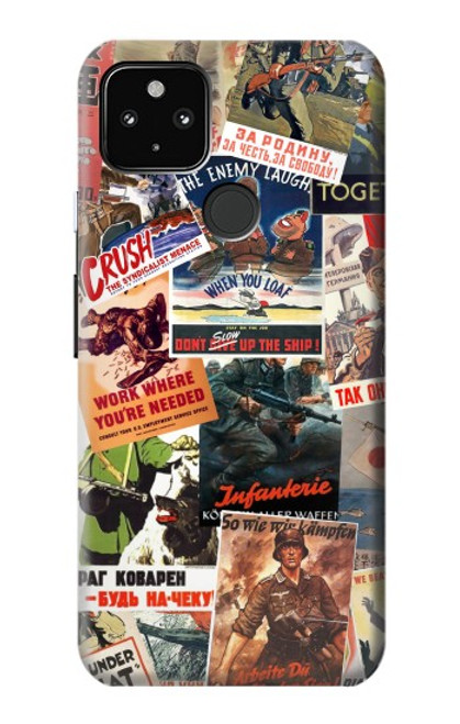 W3905 Affiche vintage de l'armée Etui Coque Housse et Flip Housse Cuir pour Google Pixel 4a 5G