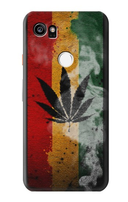 W3890 Drapeau Rasta Reggae Fumée Etui Coque Housse et Flip Housse Cuir pour Google Pixel 2 XL