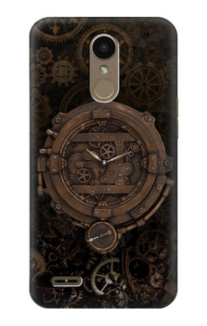 W3902 Horloge Steampunk Etui Coque Housse et Flip Housse Cuir pour LG K10 (2018), LG K30