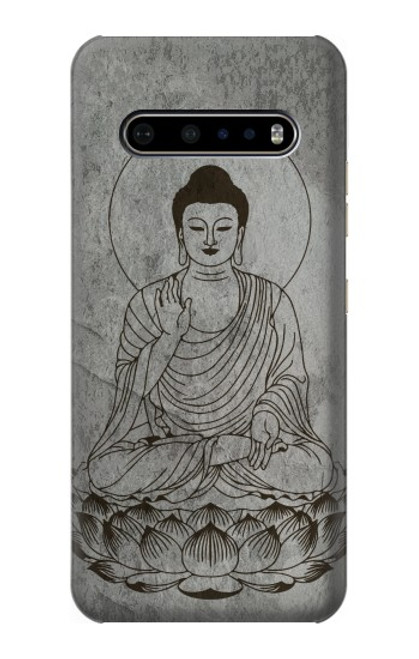 W3873 Dessin au trait Bouddha Etui Coque Housse et Flip Housse Cuir pour LG V60 ThinQ 5G