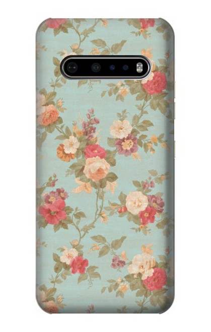 W3910 Rosier millésimé Etui Coque Housse et Flip Housse Cuir pour LG V60 ThinQ 5G