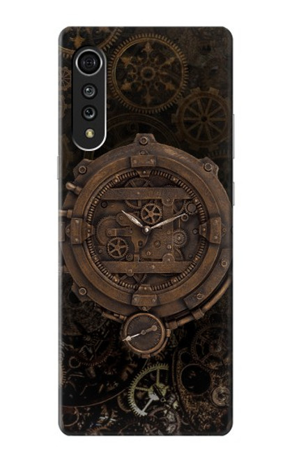 W3902 Horloge Steampunk Etui Coque Housse et Flip Housse Cuir pour LG Velvet