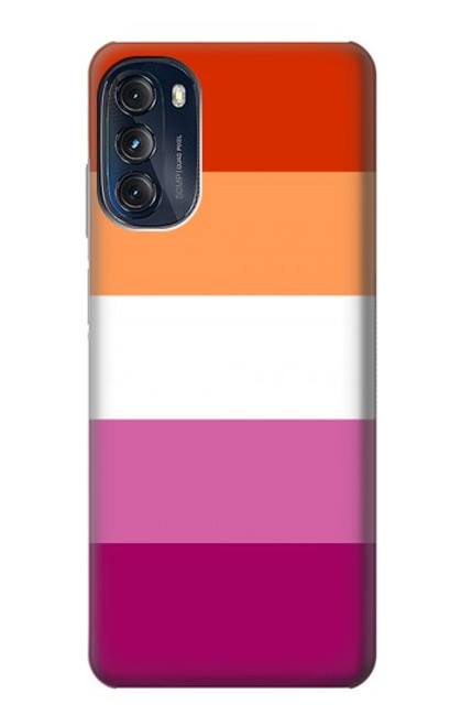 W3887 Drapeau de la fierté lesbienne Etui Coque Housse et Flip Housse Cuir pour Motorola Moto G (2022)