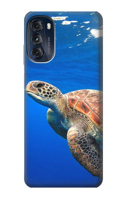 W3898 Tortue de mer Etui Coque Housse et Flip Housse Cuir pour Motorola Moto G (2022)