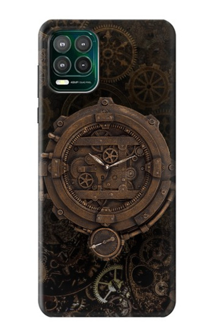 W3902 Horloge Steampunk Etui Coque Housse et Flip Housse Cuir pour Motorola Moto G Stylus 5G