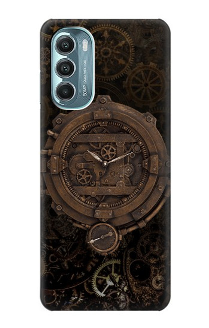 W3902 Horloge Steampunk Etui Coque Housse et Flip Housse Cuir pour Motorola Moto G Stylus 5G (2022)