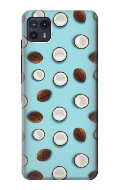 W3860 Motif à pois de noix de coco Etui Coque Housse et Flip Housse Cuir pour Motorola Moto G50 5G