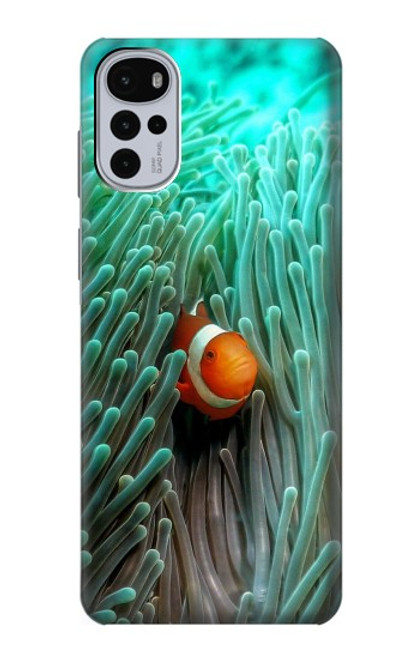 W3893 Poisson-clown Ocellaris Etui Coque Housse et Flip Housse Cuir pour Motorola Moto G22