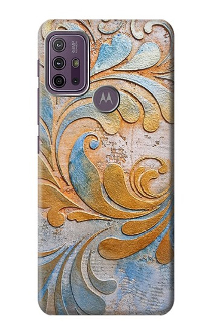 W3875 Tapis vintage en toile Etui Coque Housse et Flip Housse Cuir pour Motorola Moto G10 Power