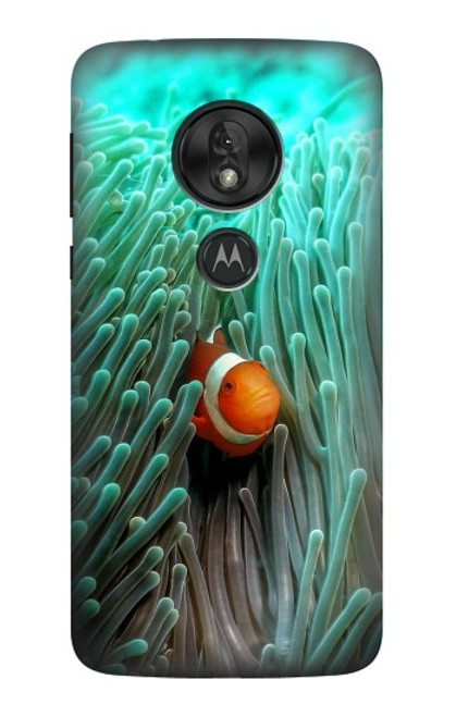 W3893 Poisson-clown Ocellaris Etui Coque Housse et Flip Housse Cuir pour Motorola Moto G7 Power