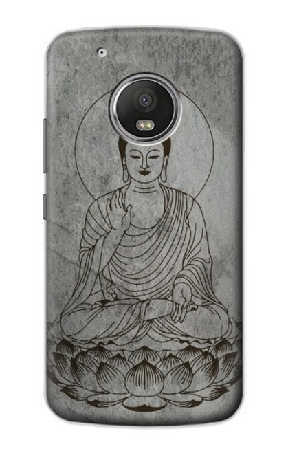 W3873 Dessin au trait Bouddha Etui Coque Housse et Flip Housse Cuir pour Motorola Moto G5 Plus