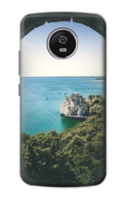 W3865 Europe Plage Duino Italie Etui Coque Housse et Flip Housse Cuir pour Motorola Moto G5