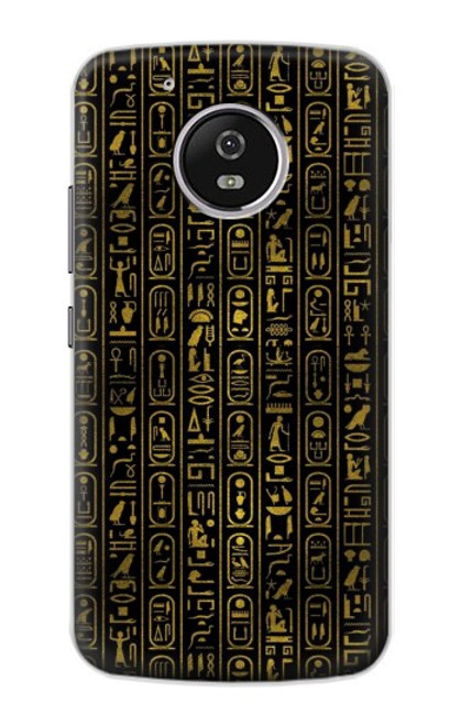 W3869 Hiéroglyphe égyptien antique Etui Coque Housse et Flip Housse Cuir pour Motorola Moto G5