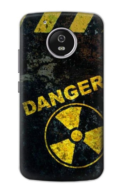 W3891 Risque nucléaire Danger Etui Coque Housse et Flip Housse Cuir pour Motorola Moto G5