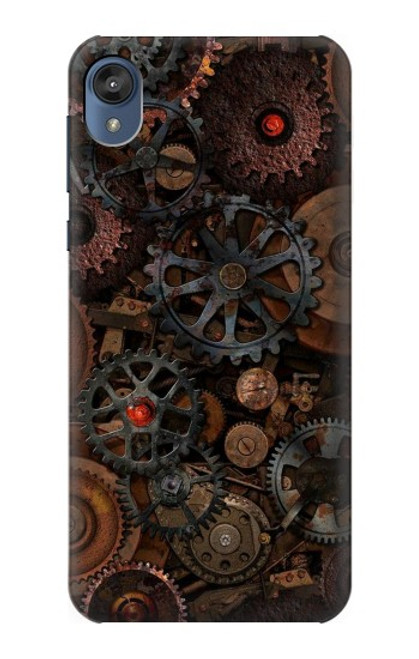 W3884 Engrenages Mécaniques Steampunk Etui Coque Housse et Flip Housse Cuir pour Motorola Moto E6, Moto E (6th Gen)