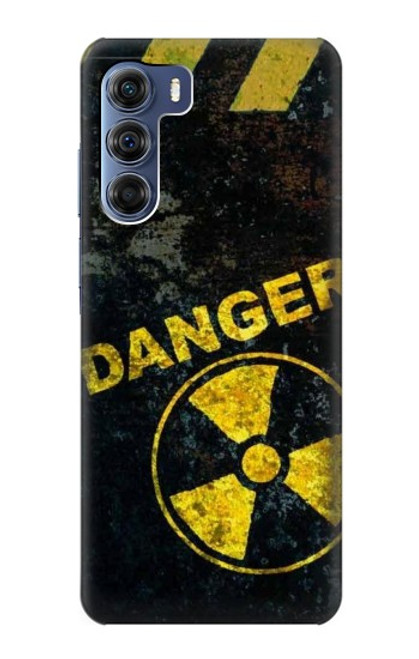 W3891 Risque nucléaire Danger Etui Coque Housse et Flip Housse Cuir pour Motorola Edge S30