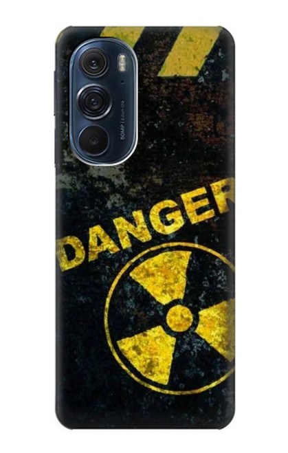 W3891 Risque nucléaire Danger Etui Coque Housse et Flip Housse Cuir pour Motorola Edge X30