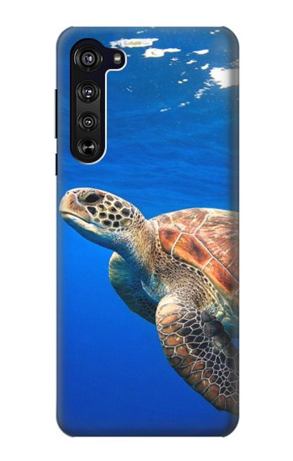 W3898 Tortue de mer Etui Coque Housse et Flip Housse Cuir pour Motorola Edge