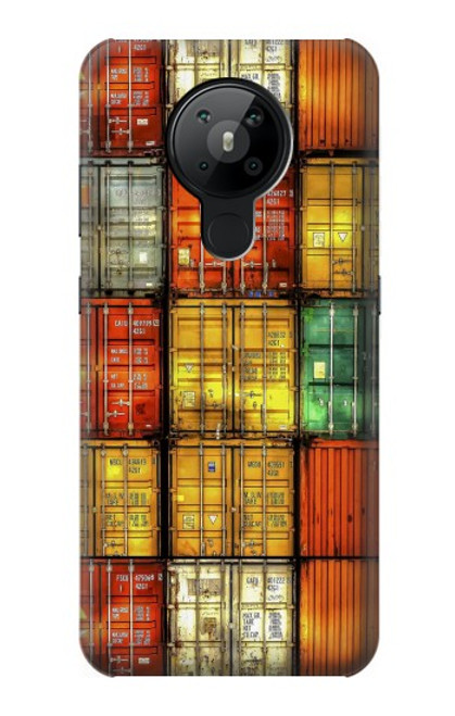 W3861 Bloc de conteneur coloré Etui Coque Housse et Flip Housse Cuir pour Nokia 5.3