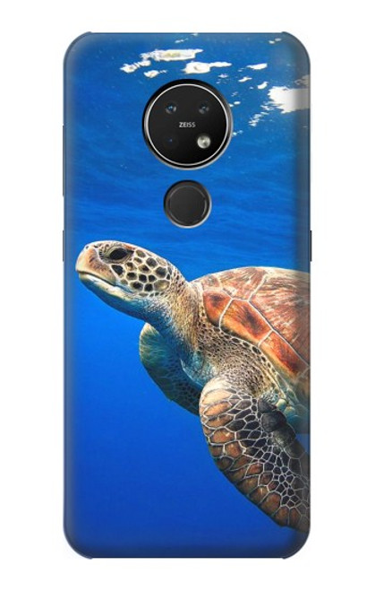 W3898 Tortue de mer Etui Coque Housse et Flip Housse Cuir pour Nokia 7.2