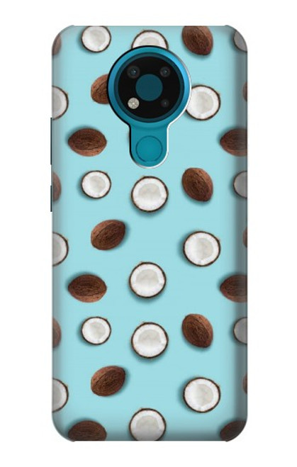 W3860 Motif à pois de noix de coco Etui Coque Housse et Flip Housse Cuir pour Nokia 3.4