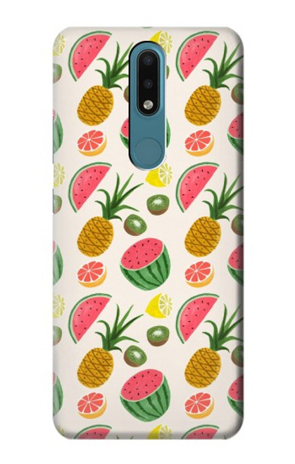 W3883 Motif de fruits Etui Coque Housse et Flip Housse Cuir pour Nokia 2.4