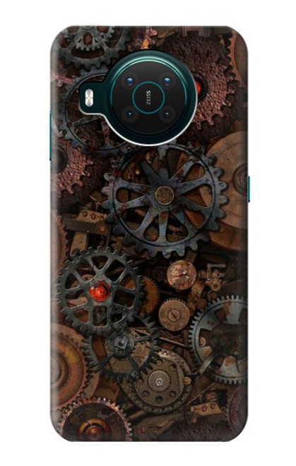 W3884 Engrenages Mécaniques Steampunk Etui Coque Housse et Flip Housse Cuir pour Nokia X10