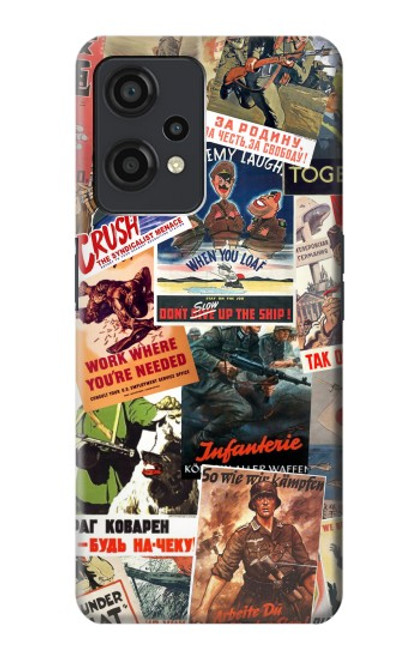 W3905 Affiche vintage de l'armée Etui Coque Housse et Flip Housse Cuir pour OnePlus Nord CE 2 Lite 5G