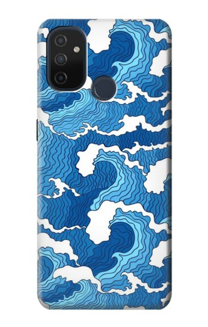 W3901 Vagues esthétiques de l'océan de tempête Etui Coque Housse et Flip Housse Cuir pour OnePlus Nord N100