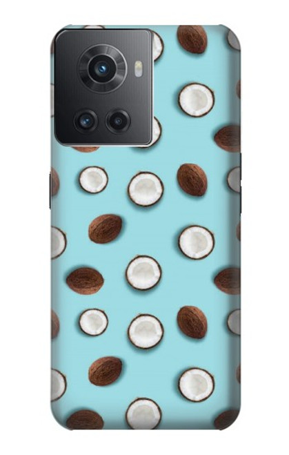 W3860 Motif à pois de noix de coco Etui Coque Housse et Flip Housse Cuir pour OnePlus 10R