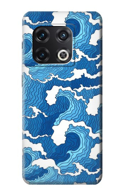 W3901 Vagues esthétiques de l'océan de tempête Etui Coque Housse et Flip Housse Cuir pour OnePlus 10 Pro