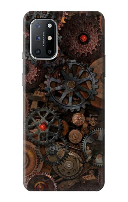 W3884 Engrenages Mécaniques Steampunk Etui Coque Housse et Flip Housse Cuir pour OnePlus 8T