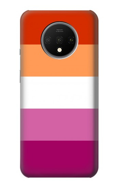 W3887 Drapeau de la fierté lesbienne Etui Coque Housse et Flip Housse Cuir pour OnePlus 7T