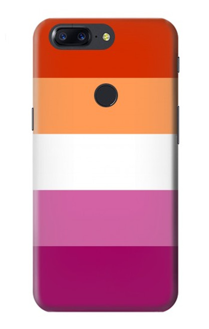 W3887 Drapeau de la fierté lesbienne Etui Coque Housse et Flip Housse Cuir pour OnePlus 5T