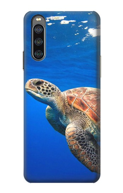 W3898 Tortue de mer Etui Coque Housse et Flip Housse Cuir pour Sony Xperia 10 IV